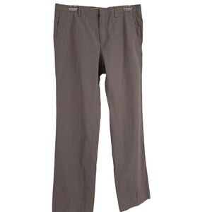 Miu Miu Womens Brown/gray Flat Front Cotton Trousers Pants Size 48 Microcheck